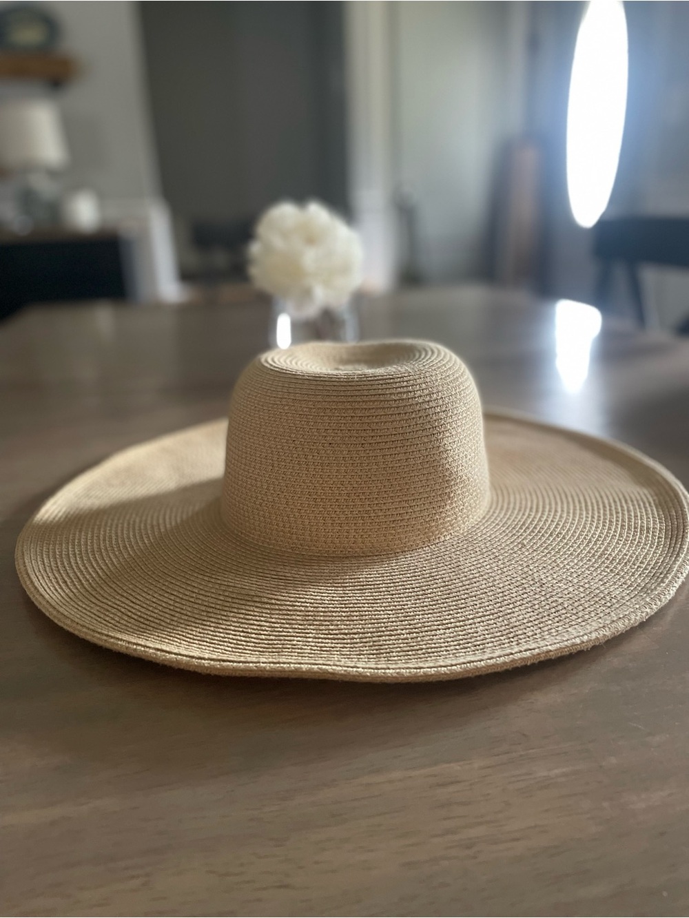 J. Crew Wide Brim Straw Sun Hat in Natural Tan